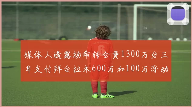 媒体人透露杨希转会费1300万分三年支付拜合拉木600万加100万浮动
